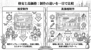 格安ホームページ制作と高価格なホームページ制作の違い｜本当に資産になるサイトとは
