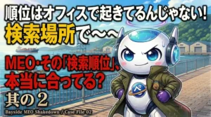 順位はオフィスで起きてるんじゃない！検索場所で〜〜｜MEO・その「検索順位」、本当に合ってる？其の２